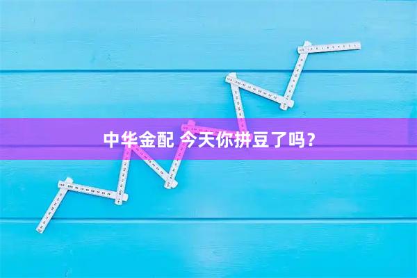 中华金配 今天你拼豆了吗？